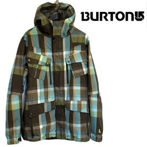 Burton Men’s GMP Traction Snowboard Jacket Plaid Size Medium